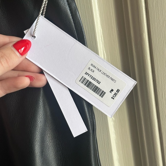 NWT Black Faux Leather Pants - Picture 3 of 6